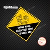 (THOI) Tem Decal Không Được Mang Đồ Ăn Thức Uống Từ Ngoài Vào,No Outsite Food Or Drink Allowed,Decal Dán Kính Chống Nước