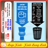 Tem Decal Hướng Dẫn Chỉ Bỏ Giấy Vào Bồn Cầu, Bồn Vệ Sinh, Hướng Dẫn Xử Lý Rác Trong Toilet Nhà Vệ Sinh, Decal Chống Nước
