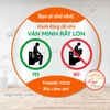 Tem Decal Dán Sticker Hành Động Nhỏ Ý Nghĩa Lớn,Nhắc Nhở Không Ngồi Lên Bồn Cầu,Tem Hướng Dẫn NVS,Tem Toilet Chống Nước