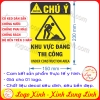 LOGO TEM STICKER BIỂN CẢNH BÁO KHU VỰC CÔNG TRƯỜNG ĐANG THI CÔNG - CONSTRUCTION AREA - BIỂN CẢNH BÁO AN TOÀN LAO ĐỘNG