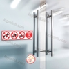 LOGO TEM STICKER BỘ 4 LOGO DÁN CỬA KÍNH: KHÔNG HÚT THUOC NO SMOKING, FREE WIFI, KHÔNG MANG ĐỒ ĂN, CẤM THÚ NUÔI SIÊU CUTE