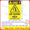 LOGO TEM STICKER CẢNH BÁO HỒ QUANG ĐIỆN, ELECTRIC ARC - BIỂN CẢNH BÁO AN TOÀN LAO ĐỘNG