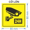 LOGO TEM STICKER BIỂU TƯỢNG CAMERA - CẢNH BÁO KHU VỰC CÓ CAMERA GIÁM SÁT - CCTV 24H