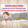 Tem decal trang trí quán ăn vui nhộn – Thông báo khẩn “Ngon nhức nách” – Decal bóc dán chống nước, bền màu