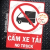LOGO TEM STICKER BIỂN BÁO CẤM XE TẢI- NO TRUCK - BIỂN CẢNH BÁO, BIỂN CẤM