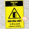 Tem Decal Dán Cảnh Báo Kho Hóa Chất Đa Ngôn Ngữ Việt - Trung,Chemical Storage,Decal Trang Trí Công Ty Nhà Xưởng Hóa Chất