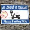 LOGO STICKER ĐỖ XE GỌN GÀNG DÀNH RIÊNG CHO XE MÁY, BIỂN CHỈ DẪN NHẮC NHỞ ĐẬU XE GỌN GÀNG - PARKIND TIDTY