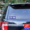 Sticker Decal Chữ TẬP ĐUA Vui Nhộn, Tấm Dán Chữ TẬP ĐUA, Chất Liệu Decal Chống Nước, Tem Decal Trang Trí Xe Hơi Ô Tô