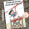 LOGO TEM STICKER YÊU CẦU ĐEO DÂY ĐAI AN TOÀN KHI LÀM VIỆC TRÊN CAO - BIỂN BÁO CẢNH BÁO AN TOÀN LAO ĐỘNG- LABOR SAFETY