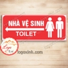 LOGO STICKER TEM BIỂN CHỈ DẪN LỐI ĐI NHÀ VỆ SINH NAM NỮ, HƯỚNG TOILET WC RESTROOM, CHỈ DẪN KHU VỆ SINH
