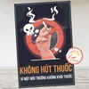 (TÍM) Tem Decal Dán Không Hút Thuốc, Vì Một Môi Trường Không Khói Thuốc, No Smoking,Poster Cảnh Báo Tác Hại Của Thuốc Lá