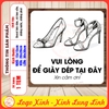 (Mẫu MỚI) Tem Decal Dán Vui Lòng Để Giày Dép Tại Đây, Nhắc Nhở Vị Trí Để Giày Dép, Decan Chống Nước Dán Kính,Dán Tường