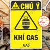 LOGO TEM STICKER CẢNH BÁO CÓ KHÍ GAS - BIỂN CẢNH BÁO AN TOÀN LAO ĐỘNG