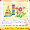 LOGO TEM STICKER BẢNG THÁP DINH DƯỠNG VÀ THỰC ĐƠN HỢP LÝ CHO BÉ NUTRITION TOWER TRANG TRÍ NHÀ CỬA, TRƯỜNG LỚP