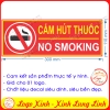 LOGO TEM STICKER KHÔNG HÚT THUỐC LÁ, DÙNG CHO NHÀ Ở, CÔNG TY, VĂN PHÒNG, NƠI CÔNG CỘNG......NO SMOKING