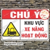 LOGO TEM STICKER KHU VỰC CÓ XE NÂNG HOẠT ĐỘNG - FORK LIFT AREA