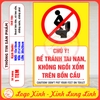 Tem Decal Dán - CHÚ Ý! ĐỂ TRÁNH TAI NẠN, KHÔNG NGỒI XỔM TRÊN BỒN CẦU - Dán Khu Vực NVS - Decal Chống nước, chống phai
