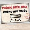 Tem Decal Dán Phòng Điều Hòa Không Hút Thuốc, Sử Dụng Cho Quầy Quán Nhà Hàng, Nhà Riêng, Tem Chống Nước Có Keo Dán Sẵn