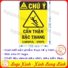 LOGO TEM STICKER CẢNH BÁO CẨN THẬN BẬC THANG, CAREFUL STEPS - BIỂN CẢNH BÁO AN TOÀN LAO ĐỘNG
