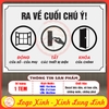 Tem Decal Dán Nhắc Nhở Ra Về Cuối Chú Ý Đóng Cửa Sổ, Tắt Các Thiết Bị Điện, Khóa Cửa Chính, Dùng Cho Văn Phòng Công Ty