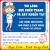 LOGO STICKER TEM BIỂN BÁO NỮ Y TÁ NHẮC NHỞ YÊU CẦU ĐEO KHẨU TRANG VÀ SÁT KHUẨN TAY, ÁP PHÍCH PHÒNG CHỐNG DỊCH COVID 19