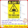 LOGO TEM STICKER CẢNH BÁO CÓ TẢI PHÍA TRÊN CAO, HEAVY LOAD OVERHEAD- BIỂN CẢNH BÁO AN TOÀN LAO ĐỘNG