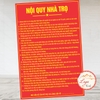 (ĐỎ) Tem Decal Dán Nội Quy Nhà Trọ, Nội Quy Phòng Cho Thuê,Quy Tắc Phòng Thuê Trọ Dùng Cho Chung Cư, CC Mini Nhà Thuê,..