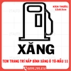 [GIÁ SIÊU RẺ] Tem dán nắp bình xăng ô tô xe hơi chống nước, chống phai màu, mẫu mã đa dạng độc đáo-tem bình xăng- MẪU 11