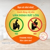 Tem Decal Dán Sticker Hành Động Nhỏ Ý Nghĩa Lớn,Nhắc Nhở Không Ngồi Lên Bồn Cầu,Tem Hướng Dẫn NVS,Tem Toilet Chống Nước
