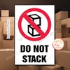 Tem Decal DO NOT STACK, Cảnh Báo Không Được Xếp Chồng Hàng Hóa, Dùng Cho Hàng Hóa Dễ Vỡ Hỏng Damage Cargo, Có Keo Sẵn