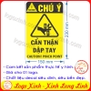 LOGO TEM STICKER CẢNH BÁO CẨN THẬN DẬP TAY , CAUTION PINCH POINT - BIỂN CẢNH BÁO AN TOÀN LAO ĐỘNG