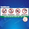 Tem Sticker Decal Dán Nội Quy Bể Cá, Quy Định Bể Thả Cá - Fish Tank Rule - Tem Cảnh Báo Dán Bể Cá Cảnh