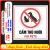 Tem Decal Dán Cảnh Báo Cấm Thú Nuôi, No Pet, Cấm Thú Cưng, Dùng Cho Nhà Cửa Quấy Quán, Tem Chống Nước Chống Phai