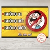 Tem Decal Dán Nhắc Nhở Không La, Không Hét, Không Giỡn, Giữ Trật Tự Chung, Chất Liệu Chống Nước Chống Phai Màu