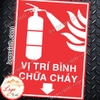 LOGO TEM STICKER DÁN THÔNG BÁO NƠI ĐỂ BÌNH CHỮA CHÁY, BÌNH CỨU HỎA, FIRE EXTINGUISHER PLACE - MẪU 2