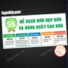 Tem Decal Dán Nội Quy 5S, Tiêu Chuẩn 5S Cải Tiến Công Xưởng,Quy Trình 5S, 5S Methodology,Decan Dán Chống Nước Có Keo Sẵn