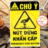 LOGO TEM STICKER CẢNH BÁO BÁNH CẨN THẬN KẸT TAY, ROLLER IS OPERATING - BIỂN CẢNH BÁO AN TOÀN LAO ĐỘNG