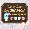 Tem Decal Dán, Sticker Toilet Cảm Ơn Bạn Đã Giữ Sạch Buồng Vệ Sinh, Giữ Vệ Sinh Sạch Sẽ,Keep The Toilet Clean,Chống Nước