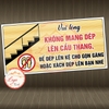 Tem Decal - Vui lòng KHÔNG MANG DÉP LÊN CẦU THANG - ĐỂ DÉP LÊN KỆ CHO GỌN GÀNG - XÁCH DÉP LÊN BẠN NHÉ