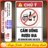 Tem Decal Dán Cấm Uống Rượu Bia, No Drink Wine And Beer, Cấm Rượu Bia, Decal Chống Nước Có Keo Dán Sẵn