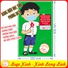 LOGO TEM STICKER BIỂN HỌC SINH CẦM BẢNG THÔNG BÁO YÊU CẦU ĐEO KHẨU TRANG VÀ SÁT KHUẨN ĐỂ PHÒNG CHỐNG DỊCH COVID 19