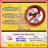 Tem Decal Dán Nhắc Nhở Không La, Không Hét, Không Giỡn, Giữ Trật Tự Chung, Chất Liệu Chống Nước Chống Phai Màu