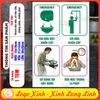 Decal Hướng Dẫn Vị Trí Bồn, Vòi Rửa Mắt Khẩn Cấp, Cách Rửa Mắt Trong Trường Hợp Gấp, Khẩn Cấp, Decal Dán Chống Nước