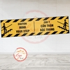 Tem Decal - CHÚ Ý CẨN THẬN BẬC THANG - Decal Song Ngữ bóc dán, có keo sẵn, chống nước, chống phai