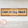 Tem Decal Dòng Chữ - CẢM ƠN QUÝ QUÝ KHÁCH - Decal bóc dán, có keo sẵn, chống nước, chống phai