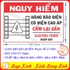 LOGO STICKER TEM DÁN CẢNH BÁO NGUY HIỂM HÀNG RÀO ĐIỆN CAO THẾ, ELECTRIC FENCE DANGER