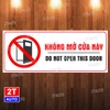 Tem Decal Dán Không Mở Cửa Này, Cảnh Báo Mở Cửa, Nhắc Nhở Không Mở Cửa Song Ngữ Anh Việt, Chống Nước, DO NOT OPEN DOOR