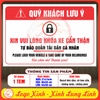 Decal Dán QUÝ KHÁCH LƯU Ý-XIN VUI LÒNG KHOÁ XE CẨN THẬN-TỰ BẢO QUẢN TÀI SẢN CÁ NHÂN | Song Ngữ- Chống nước, chống phai