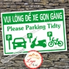 LOGO STICKER ĐỖ XE GỌN GÀNG, BIỂN CHỈ DẪN NHẮC NHỞ ĐẬU XE GỌN GÀNG - PARKIND TIDTY