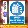 Tem Decal [Nhắc Nhở] - SẮP XẾP NGĂN NẮP CHÍNH XÁC | Decal bóc dán có keo sẵn, chống nước, chống phai